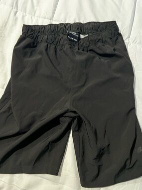 New Balance Black Athletic Shorts with Logo Tag